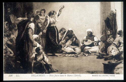 Reproduction du tableau "Noce Juive dans le Maroc" (détail), Delacroix, Musée du Louvre, Paris